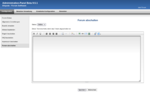 Forum abschalten
