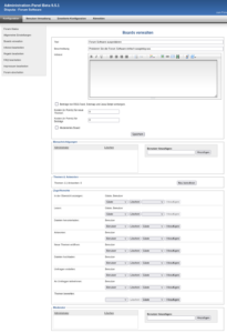 Forum Boards verwalten