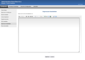 Forum Impressum bearbeiten