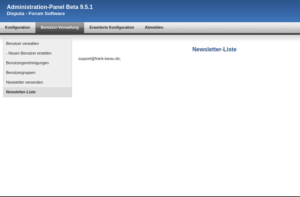 Newsletterliste einsehen & bearbeiten